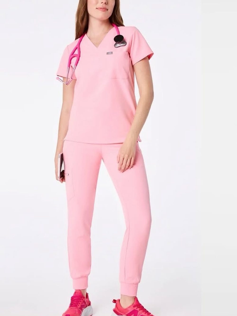 NWOT Figs Fight Club Pink Scrub Set
